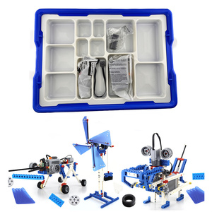6-8 yıl çocuklar 396 adet robot kiti eğitici oyuncaklar yapı taşları montaj teknik oyuncak kutusu seti inşa 9686-B - Product Image 4