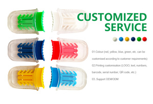 Cao minh bạch PC + ABS quay khóa an ninh mét con dấu với số serial Premium con dấu - Product Image 4