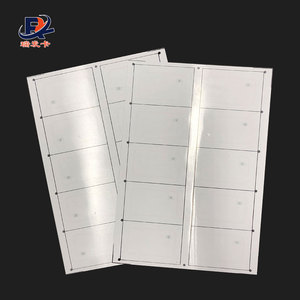 A4 2X5 Layout 13.56Mhz HF and <strong>UHF</strong> Transparent PVC RFID <strong>Inlay</strong> Sheet for Card Making - Product Image 5