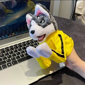 Interesting B/<strong>O</strong> Electric Lovely Hand Puppets Toy <strong>Plush</strong> Boxing Dog for Kids