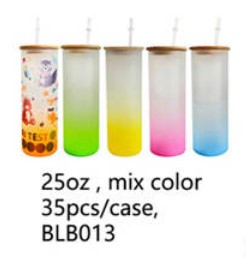 BLB013 25oz gobelet en verre, couleur de mélange