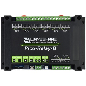 Aismartlink con comunicación USB, módulo de relé industrial de 8 canales para Raspberry Pi Pico, protección múltiple