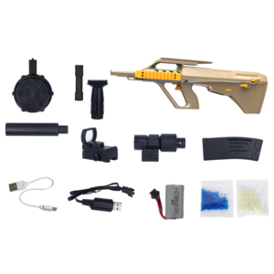 Gençler için 6 fonksiyonlu çift modlu yumuşak kurşun Blaster 14 + - 70cm gökkuşağı cephane ve hız ayarlanabilir dişli ile taktik tüfek - Product Image 2