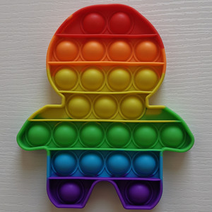 Cầu Vồng đẩy <span class=keywords><strong>Pop</strong></span> Bong Bóng Trò chơi Fidget Đồ chơi bóng đá bóng đá căng thẳng Popper Fidget cảm giác đồ chơi - Product Image 5