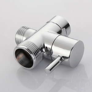 Phòng tắm vòi nước Phụ kiện phụ kiện đơn xử lý <span class=keywords><strong>3</strong></span> cách Chrome mạ kẽm Brass vòi gốm diverter - Product Image 4