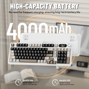 Attacco Shark X98pro Full-Key Hot Swappable guarnizione RGB programmazione personalizzata tre modalità Gamer Gaming tastiera meccanica - Product Image 2