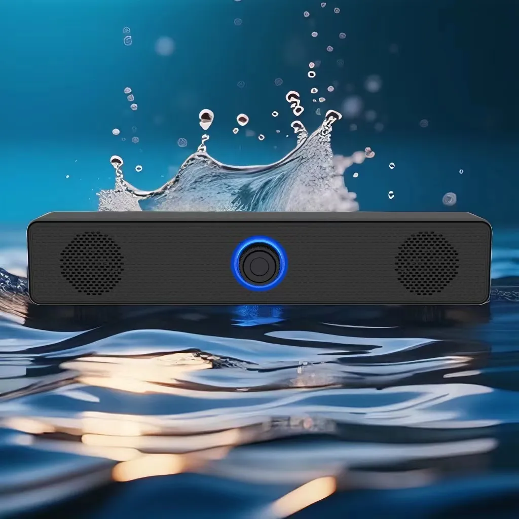 OEM grosir tahan air Mini 2.0 Speaker PC Aksesoris Gamer pencahayaan AUX Desktop portabel USB RGB Speaker untuk PC komputer