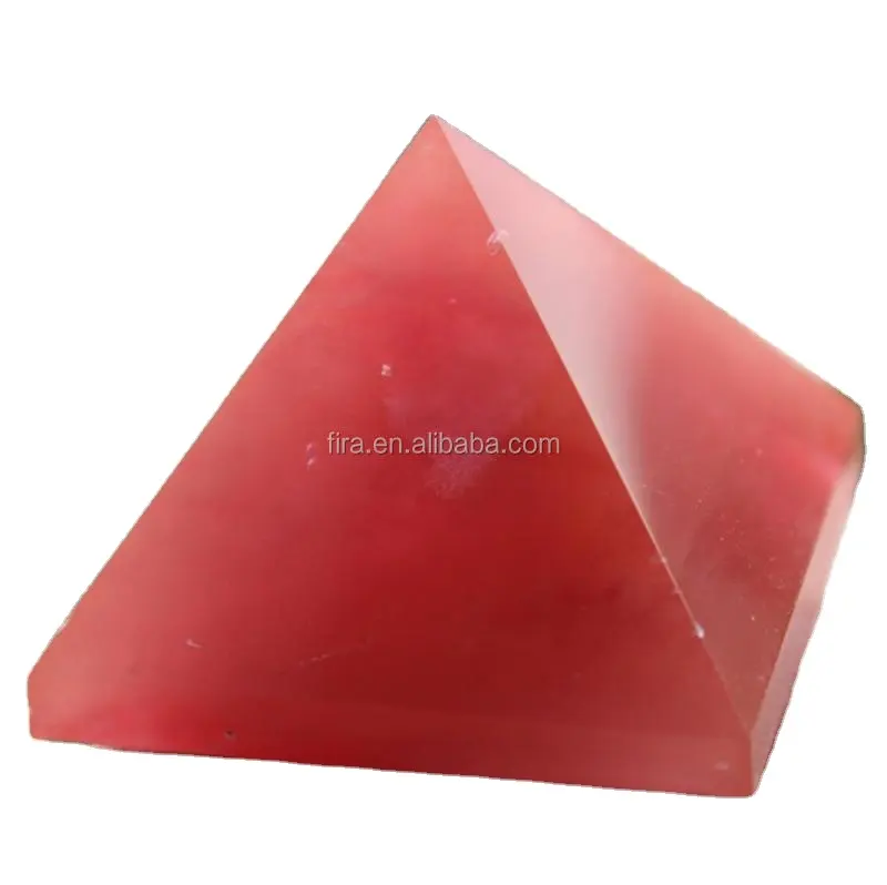 Vendita calda Red Fusione Quarzo Cristallo Piramide Per Souvenir