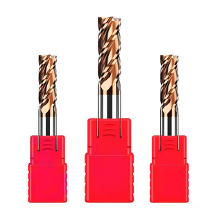 CNC kesici CNC ahşap çalışma makinesi torna makine kesme takımları % 1/2 bakır kaplamalı Tungsten karbür alüminyum <span class=keywords><strong>End</strong></span> Mill için altın - Product Image 1
