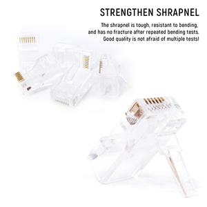 Keystone Jack Rj45-Anschlüsse Geschirmtes Cat6/Cat5-Pass Through Ethernet Rj45-Stecker Elektronisches Zubehör - Product Image 2