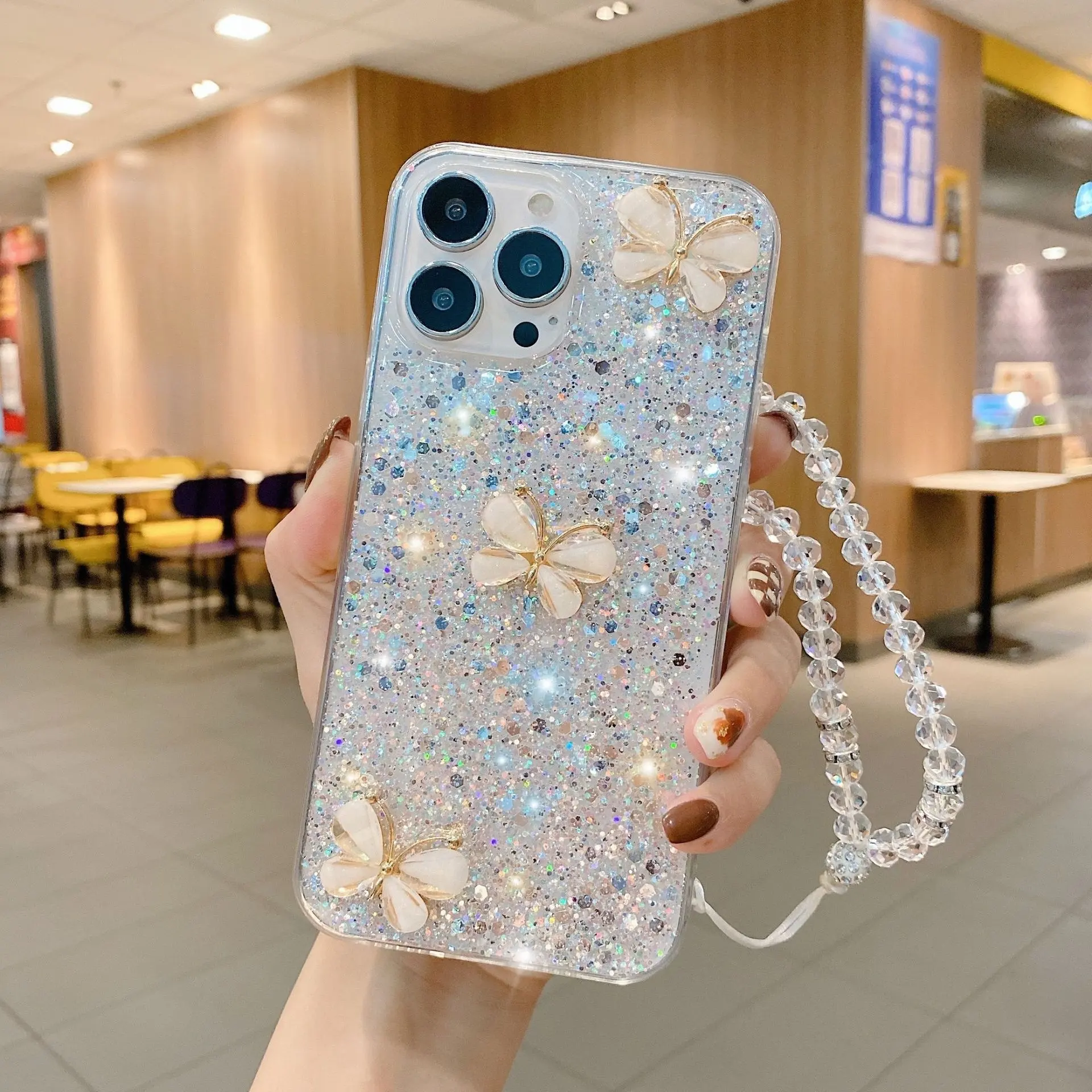 Luxus TPU Soft Phone Hülle Glitter Diamond Bling Hülle für Samsung Mobile Zubehör Handy hülle mit Streifen