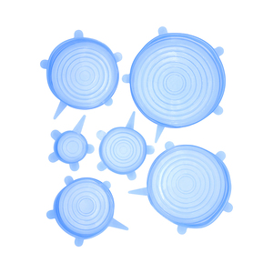 Mỹ Tốt Nhất Người Bán Lfgb Cấp Thực Phẩm Silicone Căng Nắp 6 Gói Kích Cỡ Khác Nhau Siêu Hút Bát Bìa Bằng Lò Vi Ba Tái Sử Dụng - Product Image 3