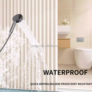 230g hai mặt từ gấp rèm tắm với mùa xuân căng thẳng thanh Polyester Rèm Cửa & valances - Product Image 3