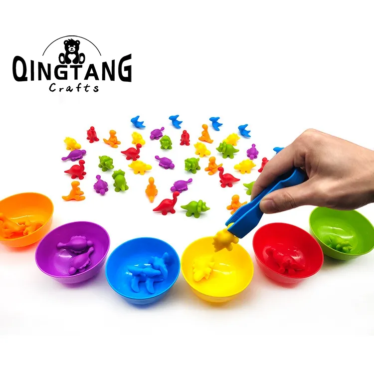 Educational Dinosaur counting toy math learning toy color cognition