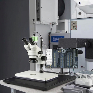 Microscopio estéreo 4K, ajuste de diamante de joyería, aumento 3.5X-90X, fuente de luz LED multidireccional, microscopio de gemas para cámara 4K - Product Image 5
