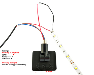 Sensor de Movimiento Pir para Lámpara LED, Detector de Movimiento Automático, Temporizador, DC, 12V, Sensor de Luz para Exteriores - Product Image 3