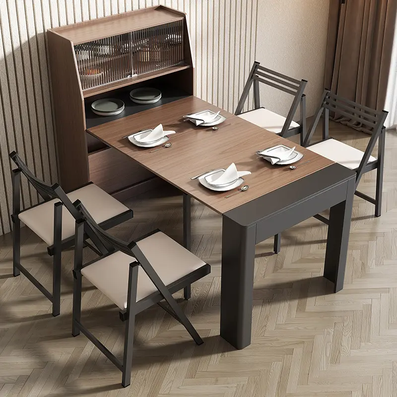 ULT-YJ-1102-mesas plegables de diseño plano para apartamento, mesa de comedor moderna de lujo