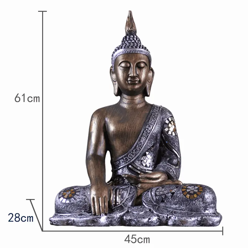 45*28*61 scultura in poliresina decorazioni per la casa artigianato Polyresin Buddha seduto