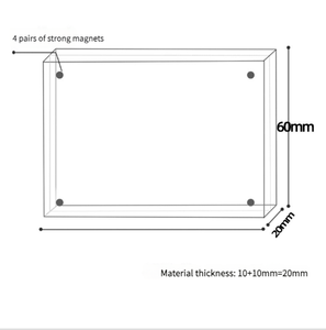 Customizable Acrylic Block Picture <strong>Frame</strong> with Strong Magnet Back 3x4 8x10 <strong>11x17</strong> Frameless Wall Table Display Gift - Product Image 4