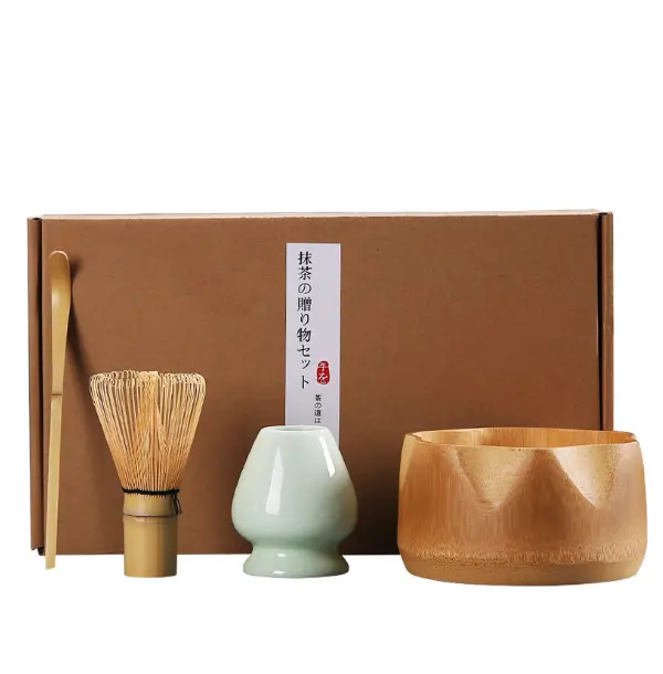 맞춤형 일본식 차 선물 세트 다도 교반기 맞춤형 로고 만들기 도구 말차 선물 전체 도구 세트 숟가락 그릇