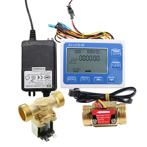 Digital LED Flow Quantitative <strong>Controller</strong> Instrument+3/4&quot; Male Thread Brass Solenoid Valve+3/4&quot; Male Thread Water Flow Sensor - Product Image 1