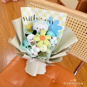 Cinnamoroll ตุ๊กตาคิตตี้น่ารักลายดอกไม้สุดสร้างสรรค์ช่อดอกไม้วันวาเลนไทน์ของขวัญสำหรับงานรับปริญญา - Product Image 4