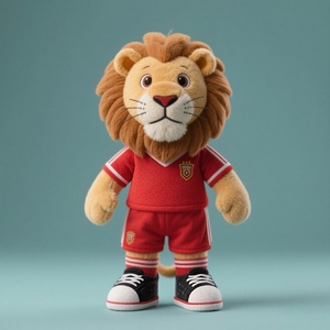 Personalized Team Mascot <strong>Plush</strong> Lion <strong>Toy</strong> Custom Lion <strong>Plush</strong> Mascot <strong>with</strong> Sneakers & Jersey Sports Theme Stuffed Doll - Product Image 4