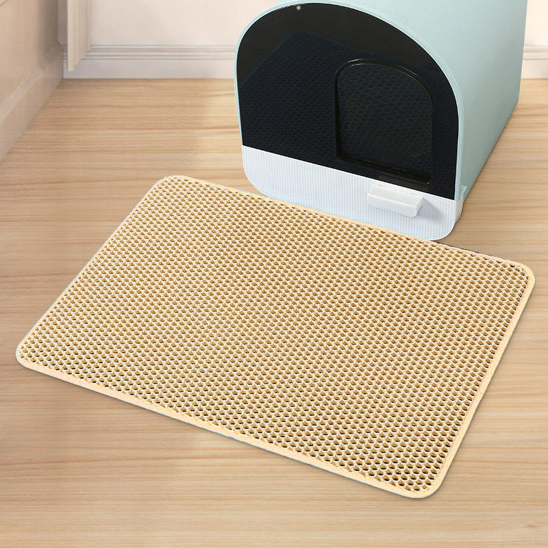 Alfombra de arena para gatos de doble capa de 30 cm x 30 cm