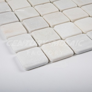 Gạch Khảm Đá Cẩm Thạch Trắng Hình Vuông 2 ", Khảm Sàn Đá Tự Nhiên Hình Vuông - Product Image 6