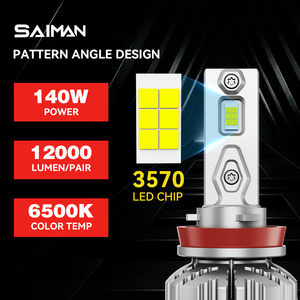 OEM ODM 130W 30000LM毫米汽车发光二极管前照灯灯泡H4 H7 H11新款汽车发光二极管前照灯灯泡风扇冷却Canbus无误差转换套件 - Product Image 5