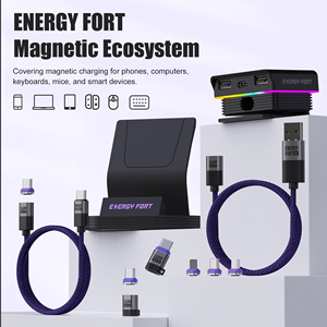 240W PD3.1 USB C型母对公磁性数据电缆转换器适配器，适用于笔记本电脑手机平板电脑快速充电电缆 - Product Image 6