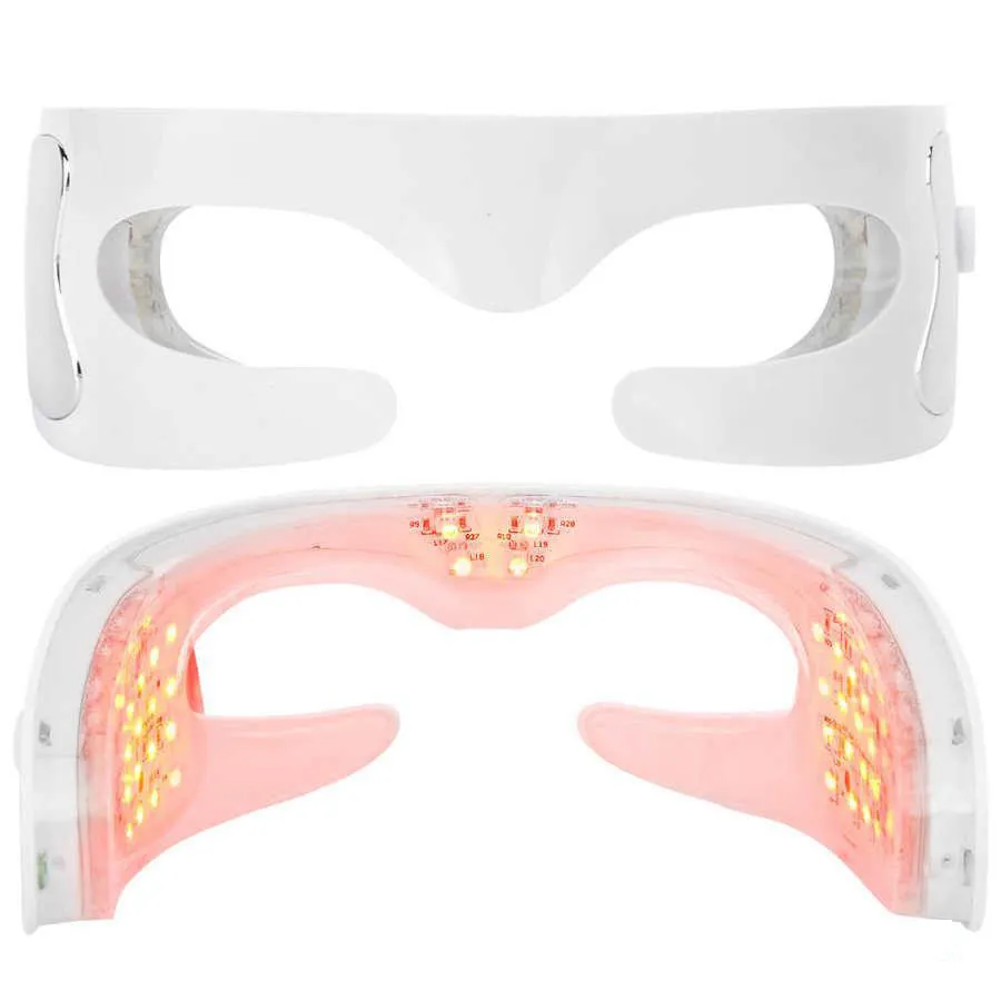 Calentamiento antiarrugas 3D Terapia de luz roja Alivio de vibraciones Bolsa para los ojos Eliminación de arrugas Masajeador eléctrico Máscara de belleza para ojos LED