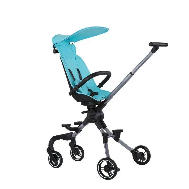 Cheap folding trike small baby trolley stroller with light wheel