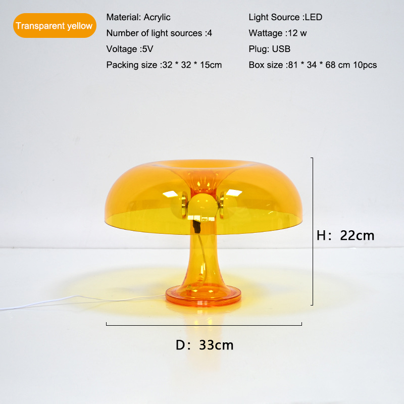 Transparent yellow +USB tricolor light