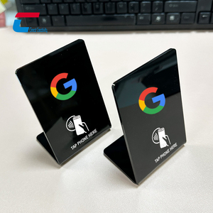Wholesale Customizable Google Review NFC QR <strong>Code</strong> Stand RFID Metal Acrylic Table NFC Menu Stand - Product Image 6