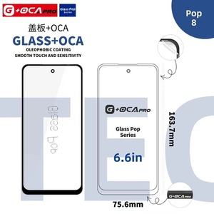 G + OCA PRO (oleofobik) ekran dokunmatik cam + OCA için akıllı 2 3 4 4C 5 6 7 8 HD 2021 Smart8 artı X606 X606 X909 - Product Image 6