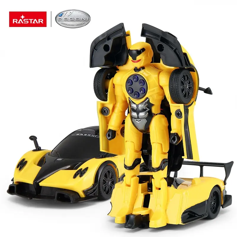 Rastar Pagani Carro de brinquedo transformador licenciado, robô de venda quente, deformação de carro, robô de brinquedo, modelo de carro fundido mutável, veículo de brinquedo