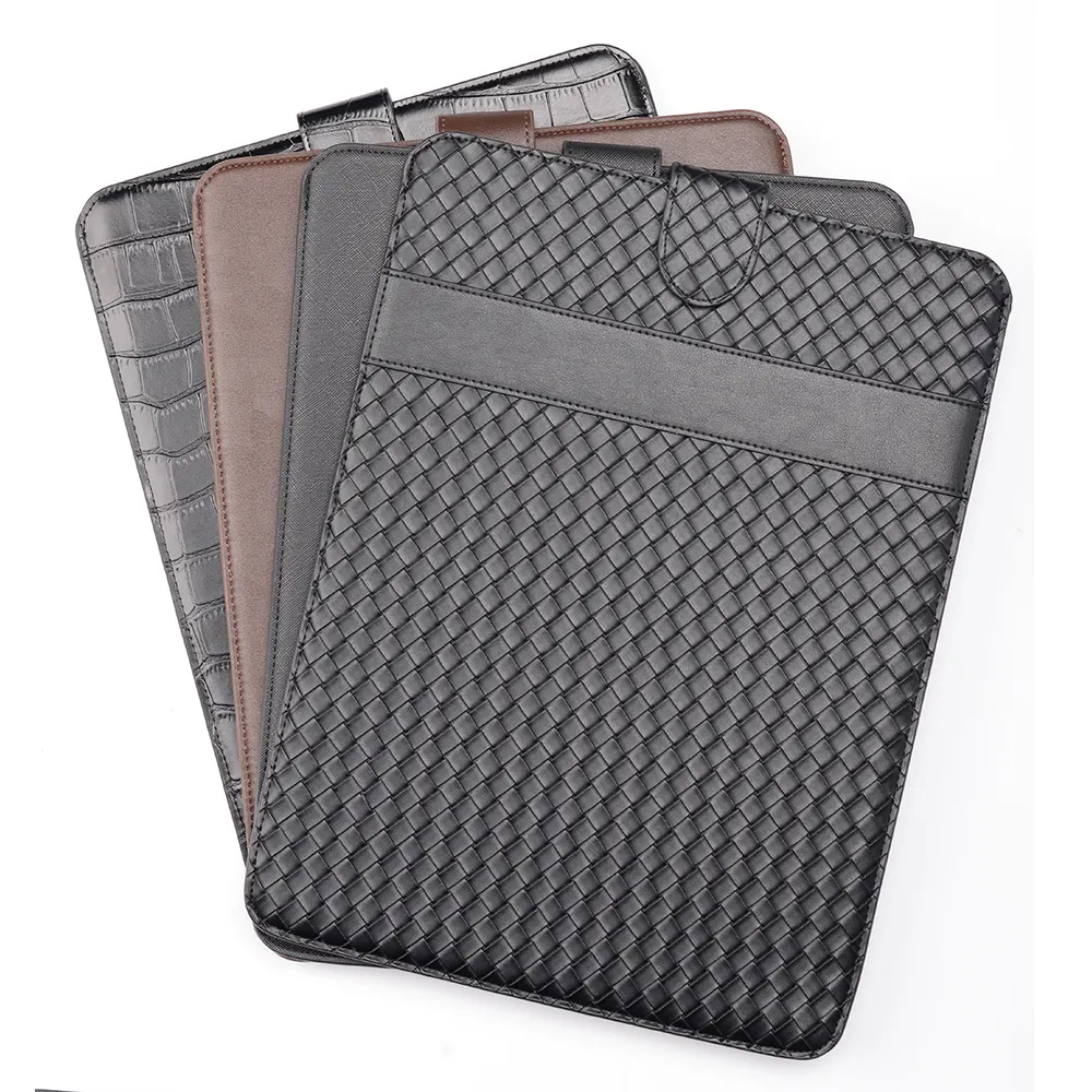 Business Fashion Custom Notebook Beutel tasche Leder geflochtene Outdoor-Laptop taschen Für iPad-Arbeiten Schutzhülle Tablet-Tasche