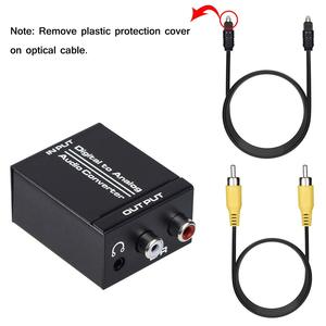 Convertidor de Audio Digital óptico Toslink Coaxial a RCA analógico L/R, convertidor DAC Digital SPDIF óptico a analógico, 3,5mm - Product Image 5