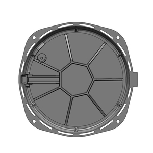 ダクタイル鉄マンホールカバー工場黒ビチューメン痛みヒンジロックシステムラウンドタイプサイドロードEN124 C250アメリカの一般 - Product Image 6