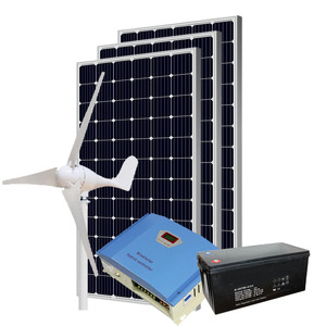 Sistema híbrido de viento solar para uso doméstico, 5kw, con controlador de carga MPPT, batería de gel o batería de litio