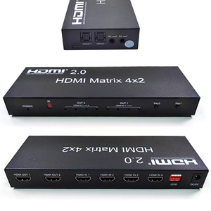 Matriz HDMI 4k60 4x2 con EARC D-o-lby Vision SPDIF Salida de audio óptico 4 en 2 salidas HDCP 2,2 Gestión EDID - Product Image 6