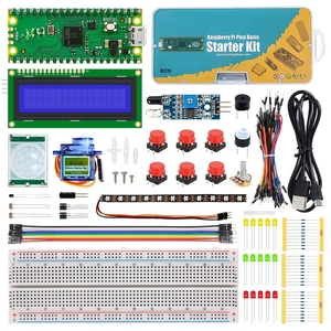 Raspberry Pi Pico Basic Starter Kit mit Bread board I2C 1602 LCD-Anzeige modul, 9g Mirco Servo für Raspberry Pi Pico... - Product Image 1
