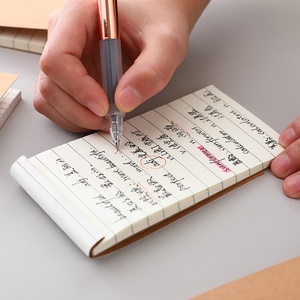 Japanese Style Simple Retro A7 <strong>Notebook</strong> Cowhide <strong>Color</strong> Portable Student <strong>Note</strong> Pad <strong>with</strong> Time Planner Printed Paper Cover