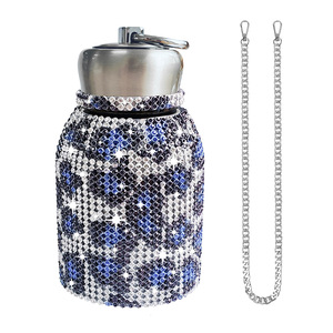 New High Appearance Level Ins Style Portable Pot Belly Thermos <strong>Cup</strong> 304 Stainless Steel Pearl Chain Diamond <strong>Cup</strong> Wholesale - Product Image 5