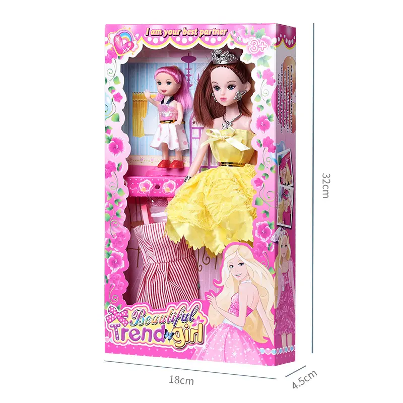 Venta al por mayor de moda 30CM Barbiees muñecas princesa niña juguete Mini muñeca o vestir accesorios de ropa muñecas de princesa para niñas