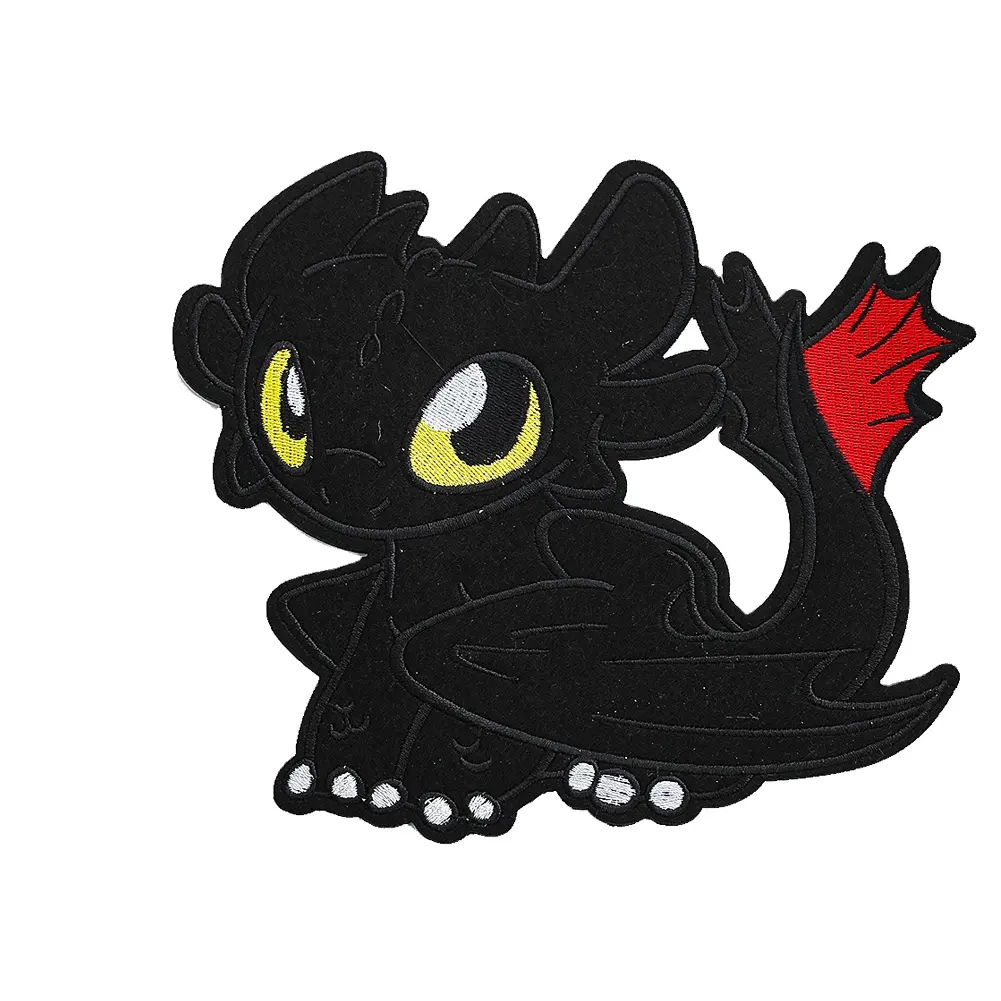 Cartoon character embroidered cloth patch on children's clothing accessories toothless baby patch