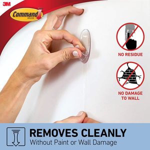 Command Clear Hooks Mediano, Command clear Strips 2-Hooks/Pack, Organizar Comando sin daños Gancho transparente - Product Image 4