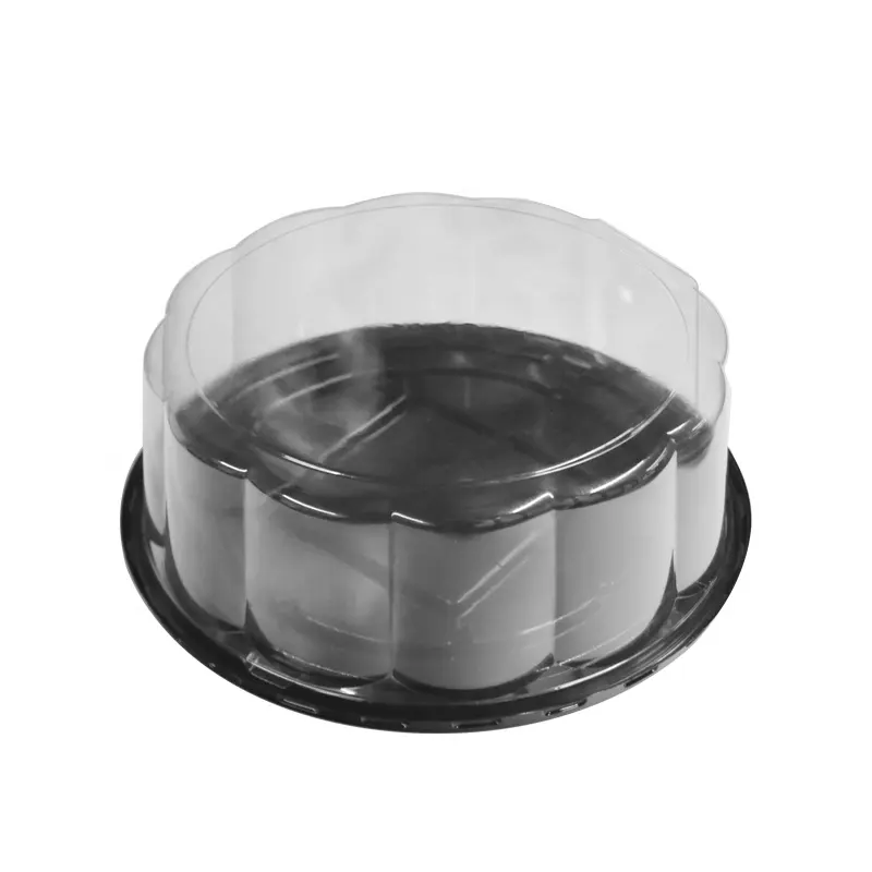 RPET PET — boîte à gâteaux en plastique, 8 pouces, transparente, pour anniversaire, cupcake, couvercle en forme de dôme, pour emballage, vente en gros