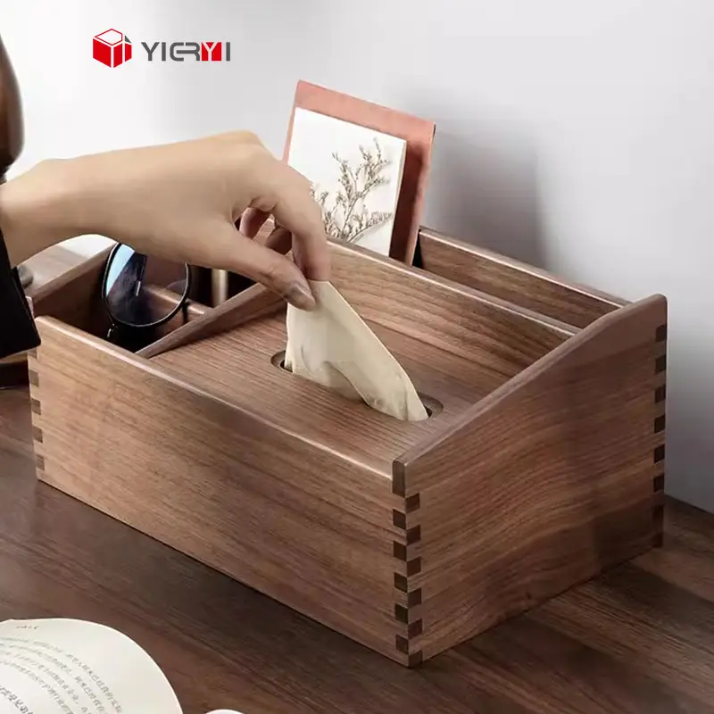 Multifunktion ale Walnuss Holz Aufbewahrung sbox Tissue Desktop Organizer für Home Kitchen Office Zubehör und Zubehör